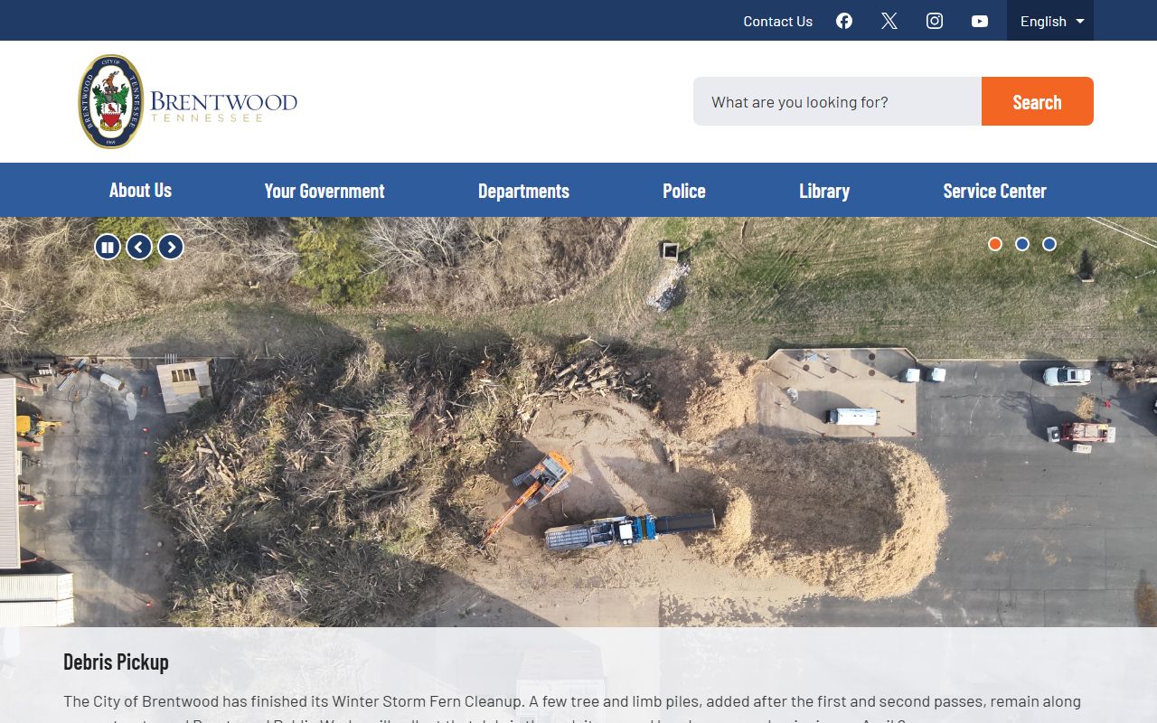 City of Brentwood government portal for Brentwood Death Index research