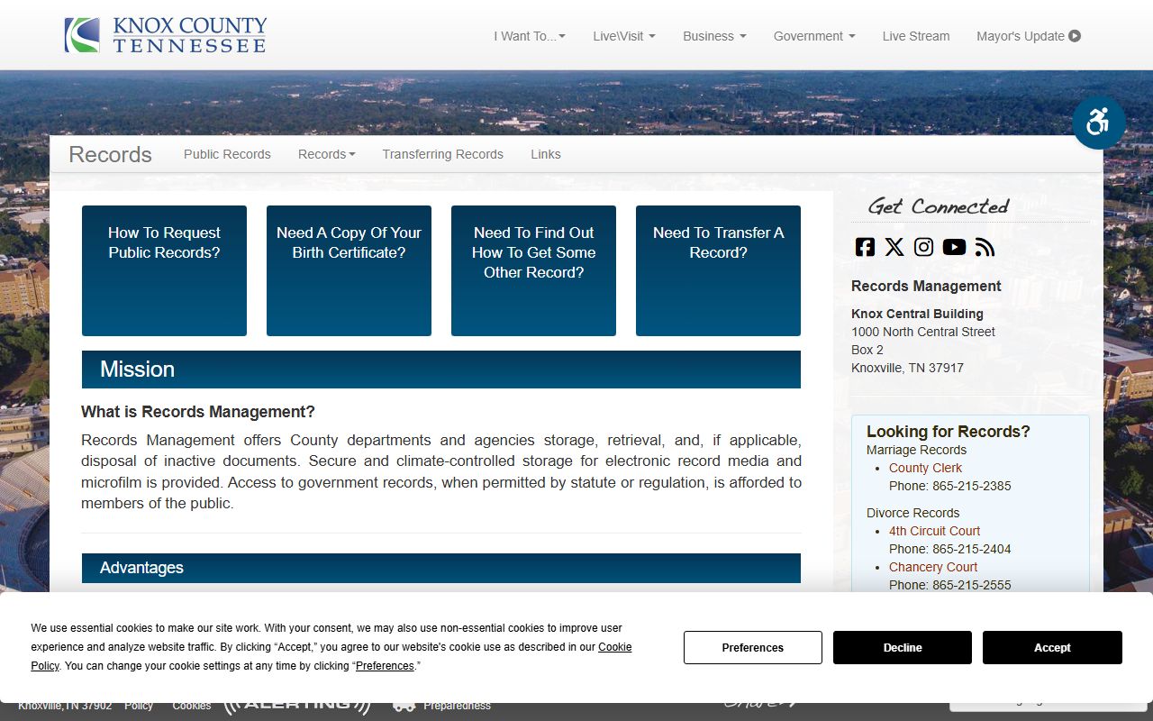 Knoxville Knox County records used for Knoxville Death Index research