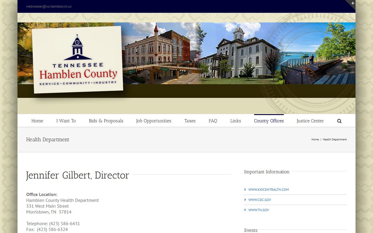 Hamblen County Health Department for Hamblen County Death Index access